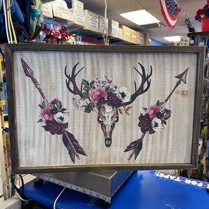 Floral Deer Skull Wall Art